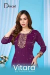 Vitara By Deecee Roman Glass Embroidery Anarkali Kurtis
